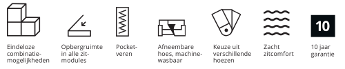 Voordelen en eigenschappen JÄTTEBO serie zitbanken.