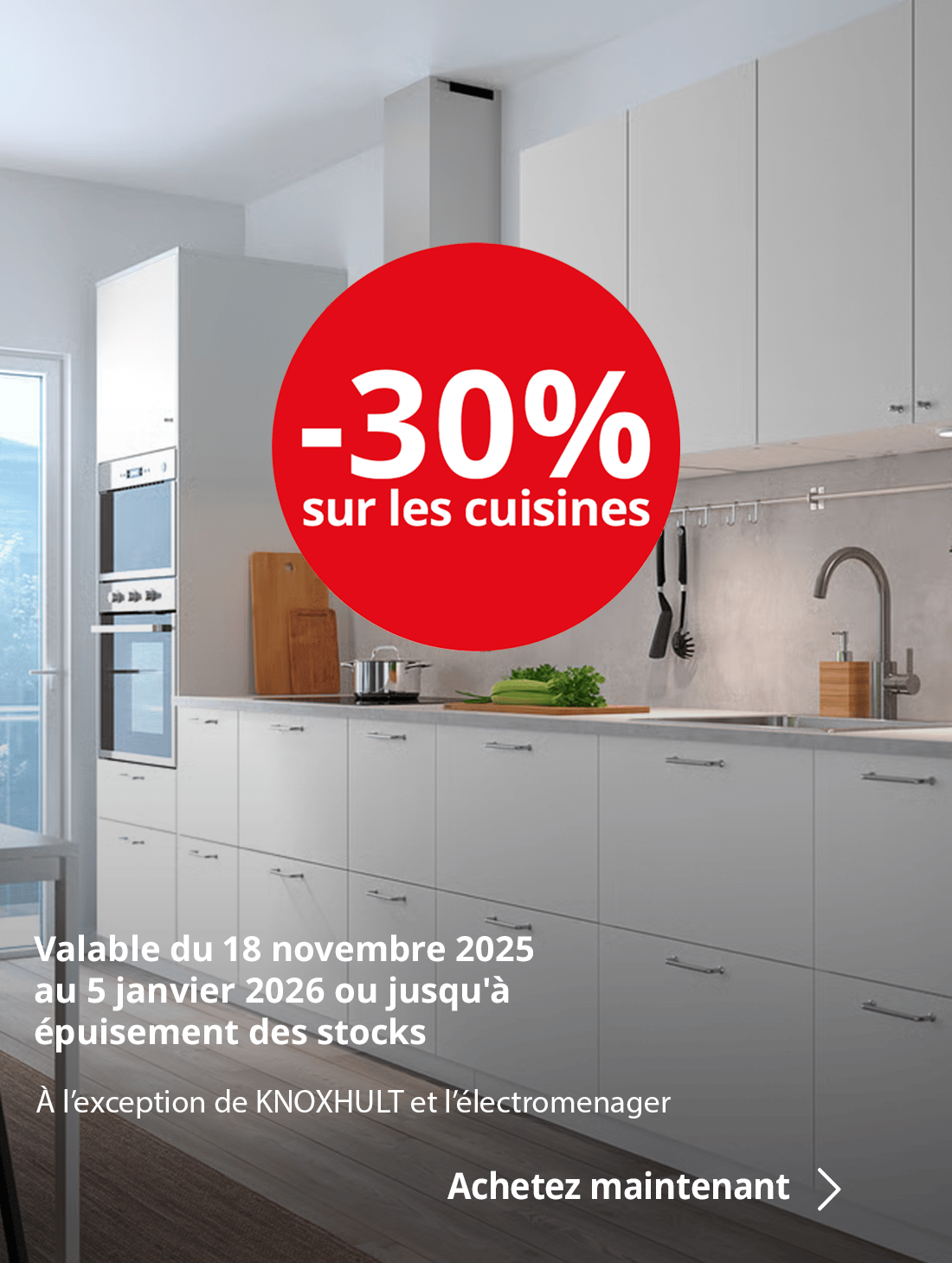 Votre cuisine relookée, avec –30% de réduction!