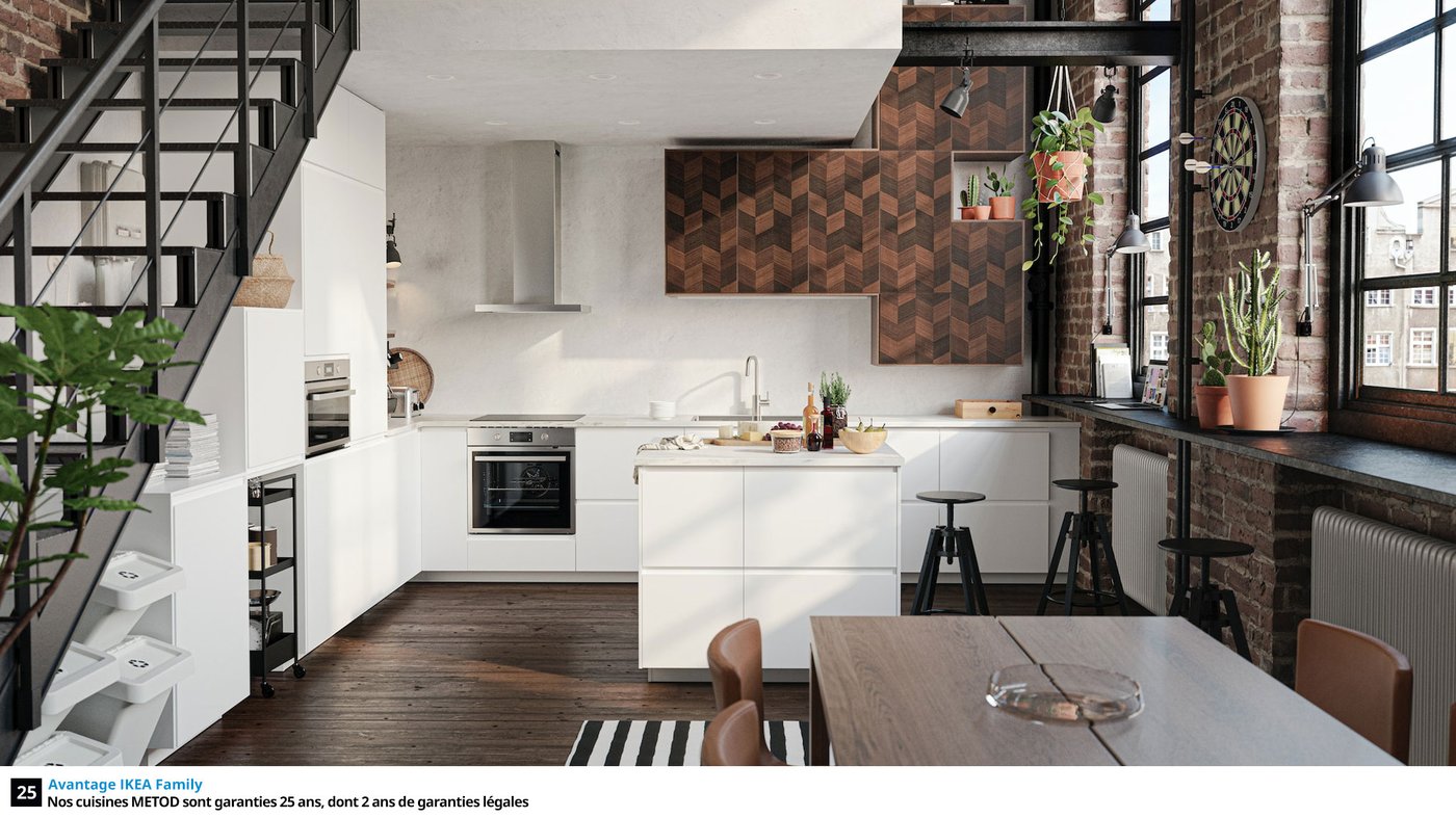 Cuisines METOD finition VOXTORP blanc mat IKEA