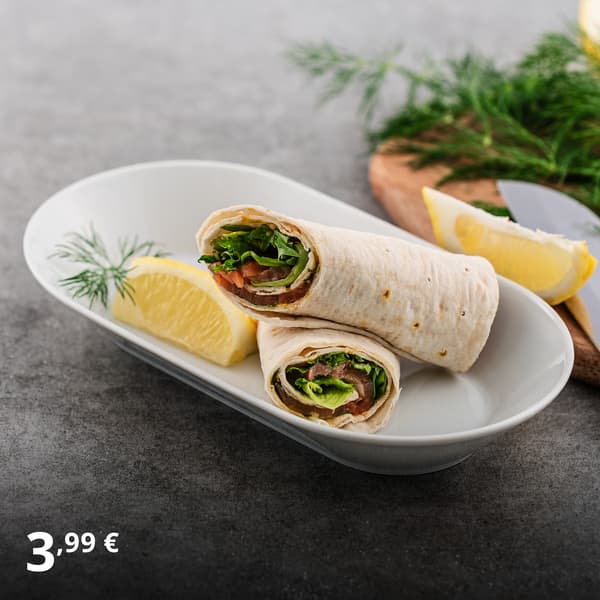 Врап с маринованным лососем
Обычная цена
3.99 €