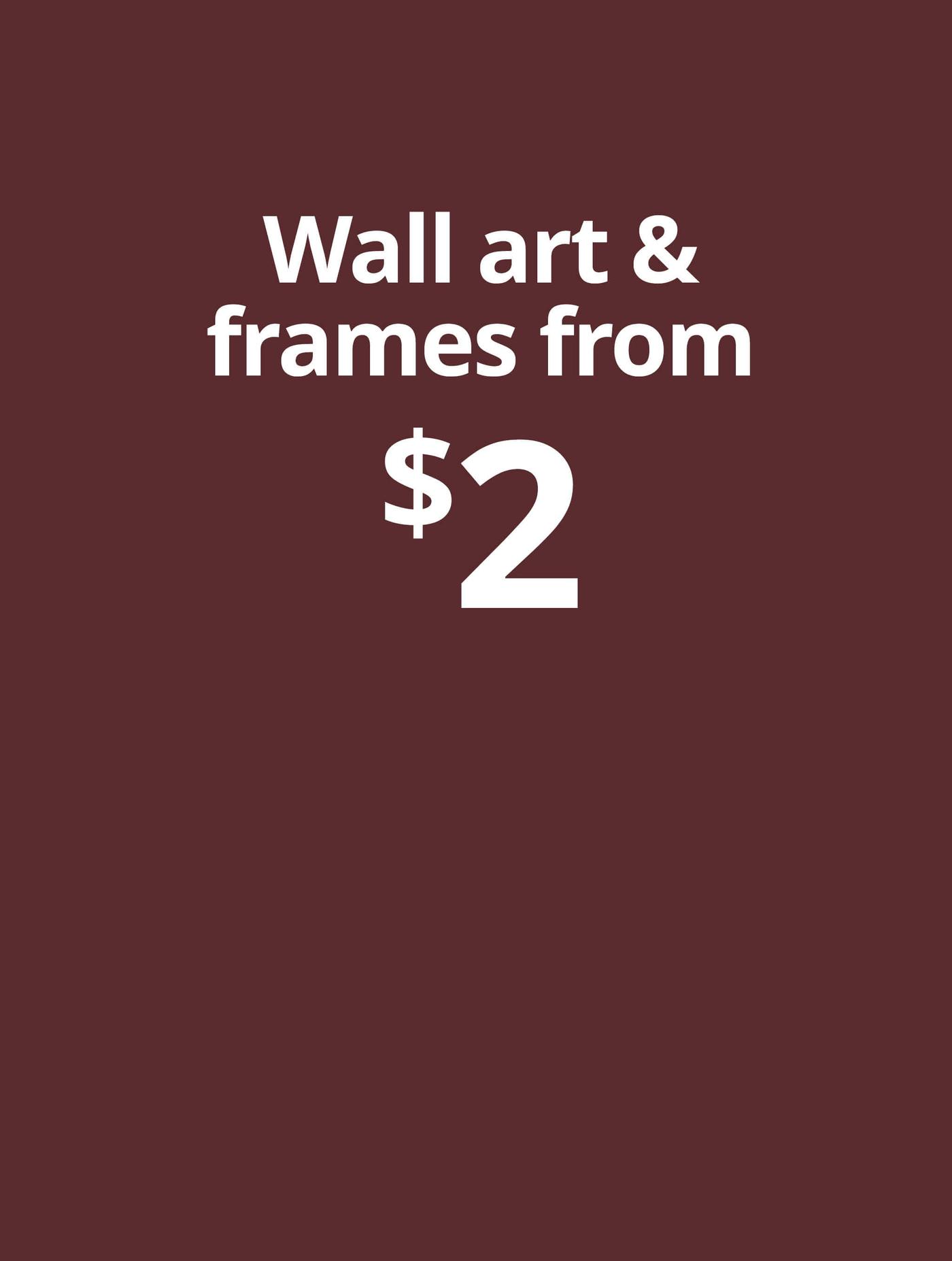 Wall art & frames from $2
