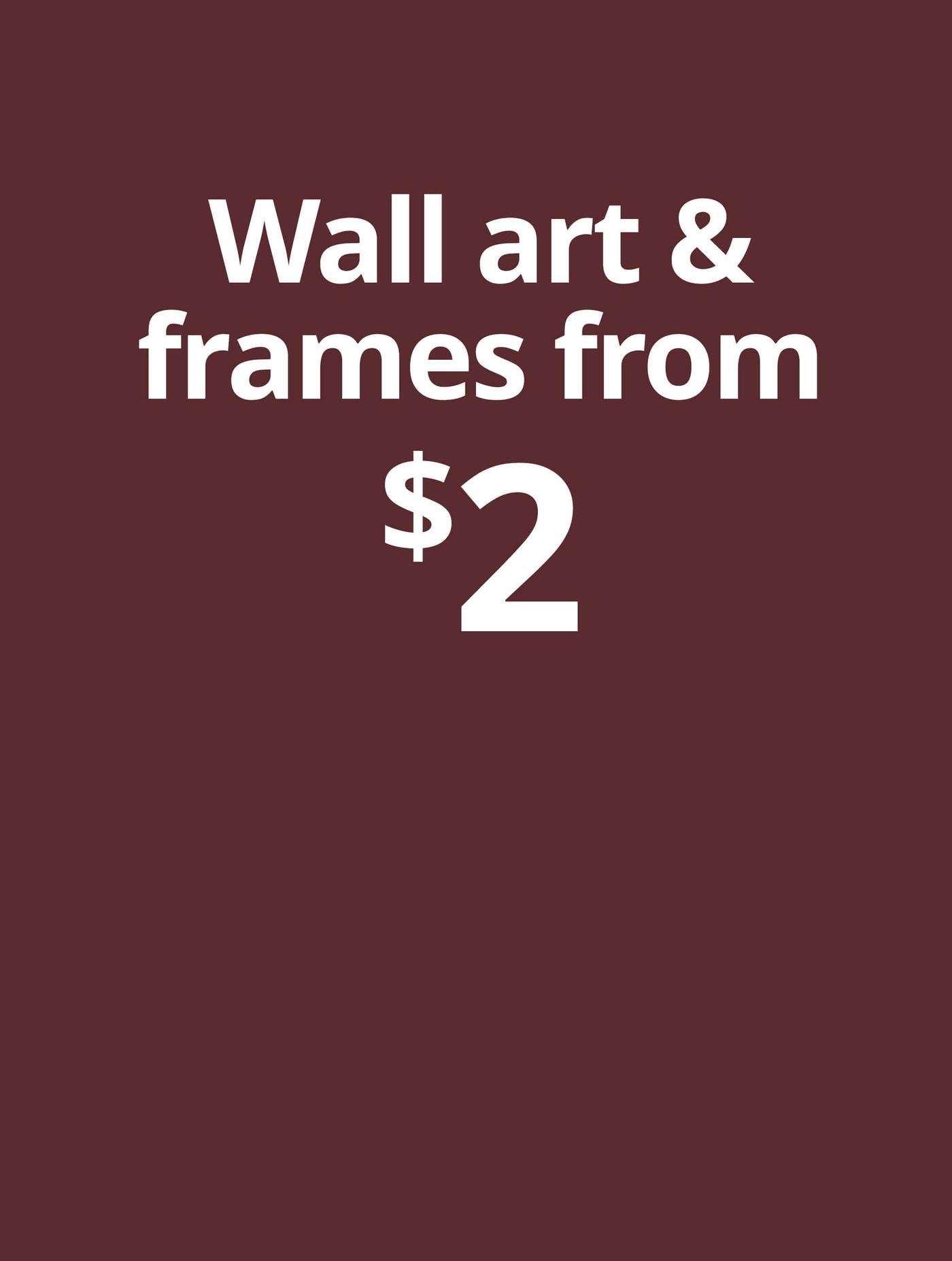Wall art & frames from $2