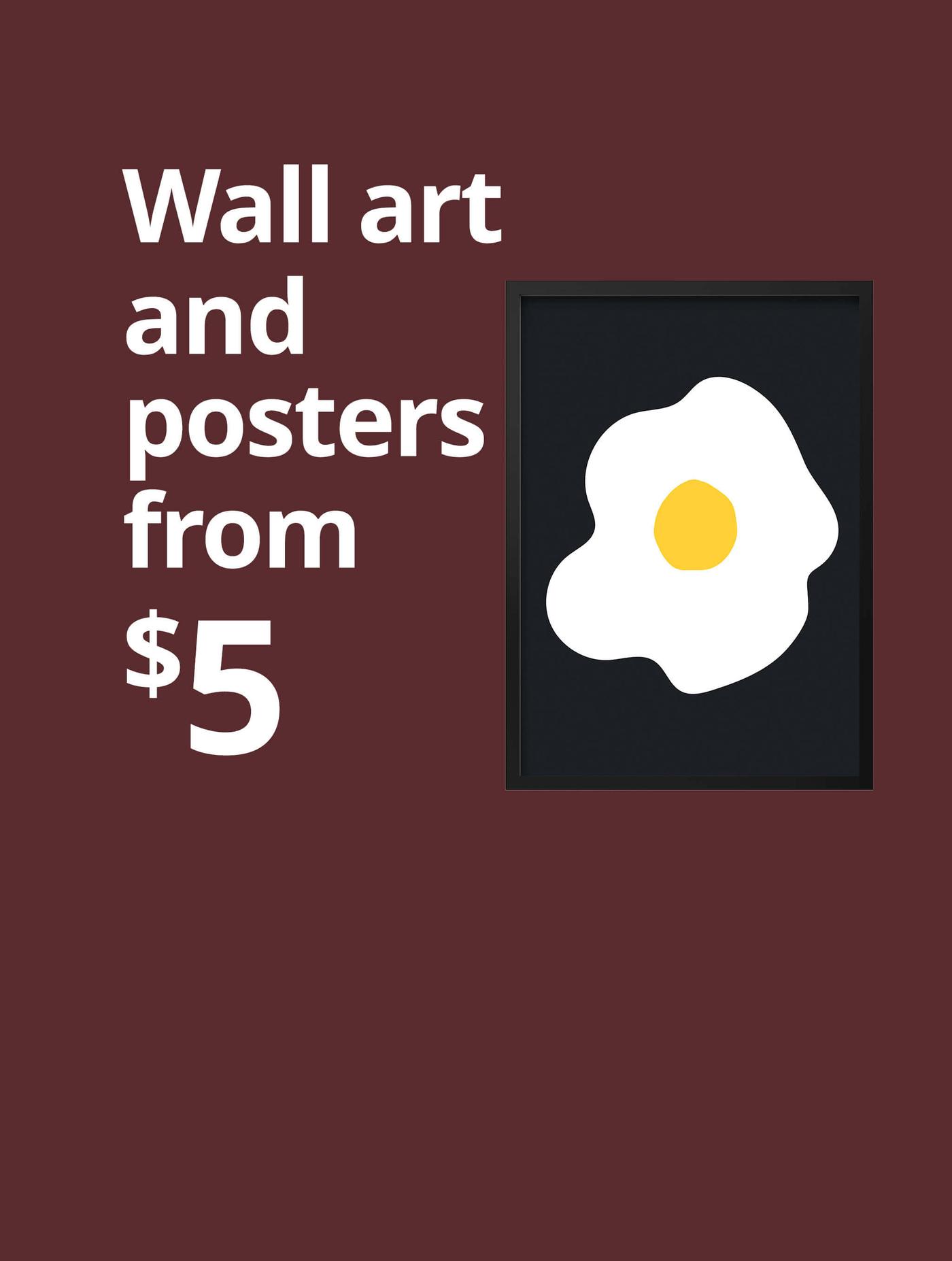 wall art and posters from $5
