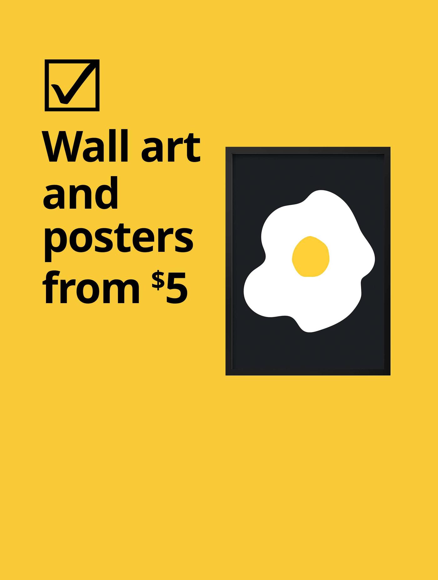wall art and posters from $5