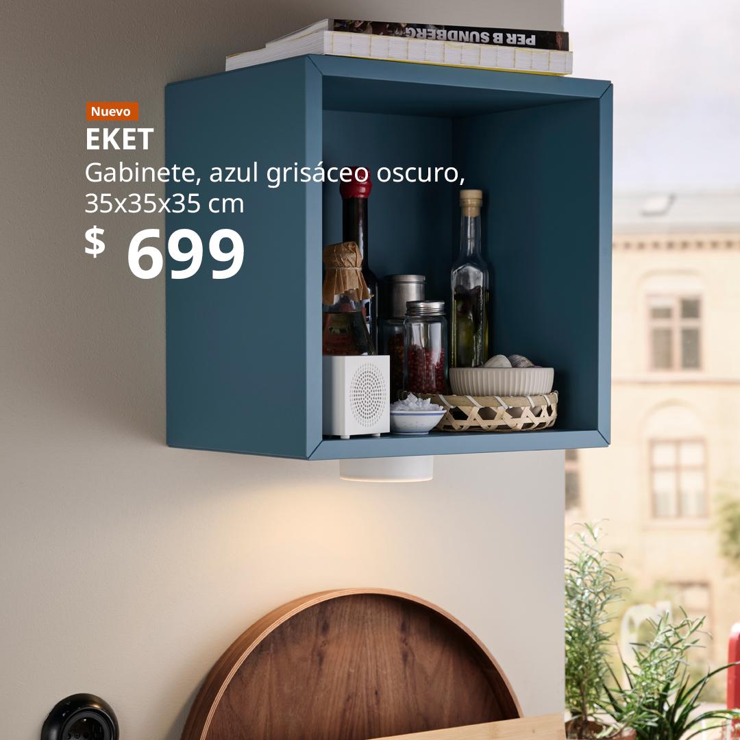 Wall shelf, blue. square