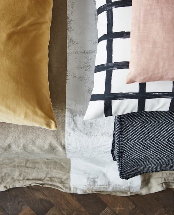 We think using painting graphic patterns on raw fabrics and materials will be a big upcoming style trend.