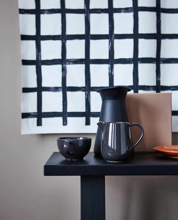 We think using painting graphic patterns on raw fabrics and materials will be a big upcoming style trend.