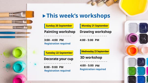 Weekly events