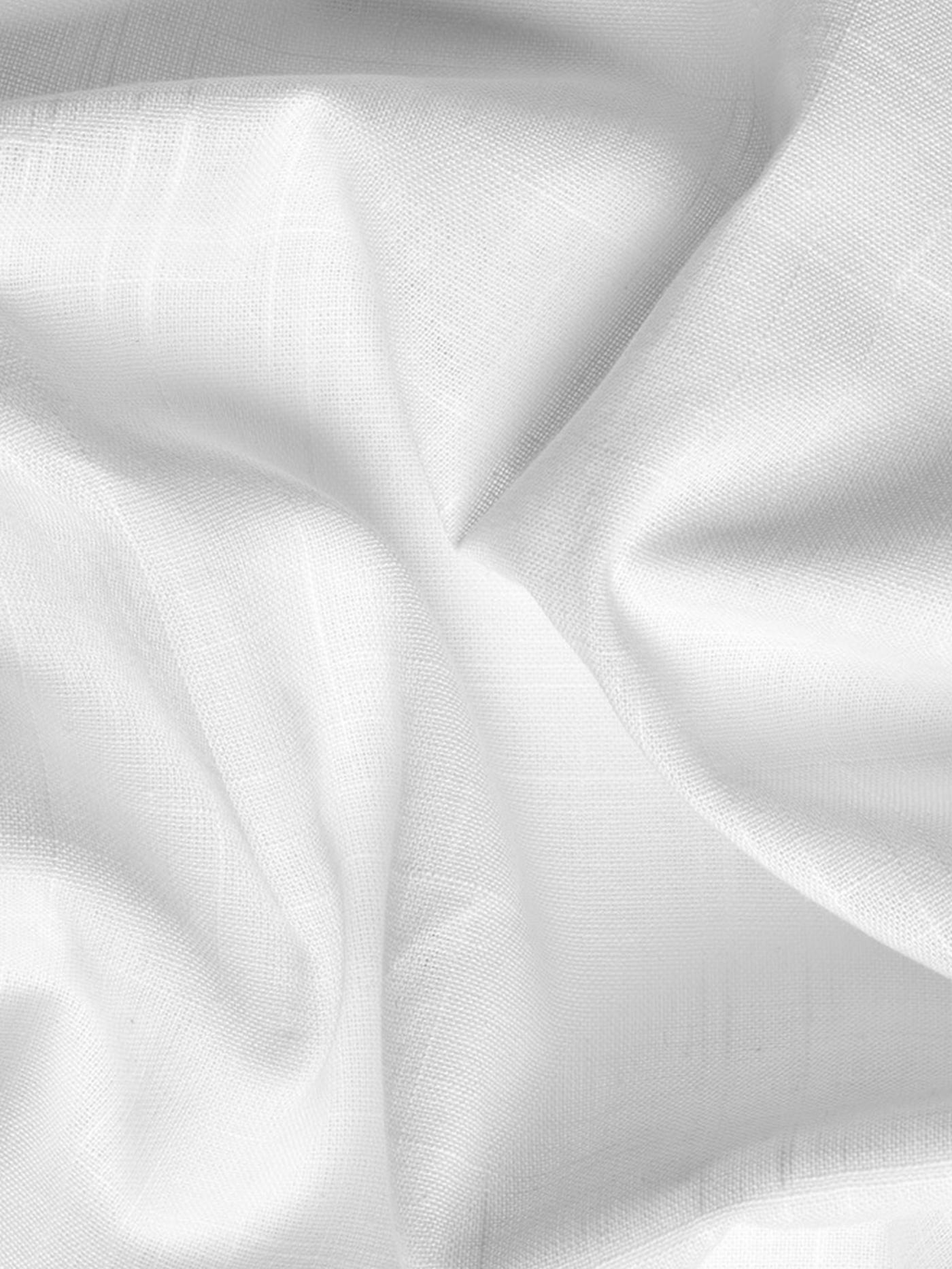 White curtain fabric close-up.
