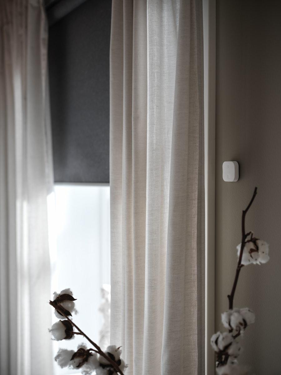 White curtains