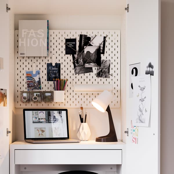 white desk