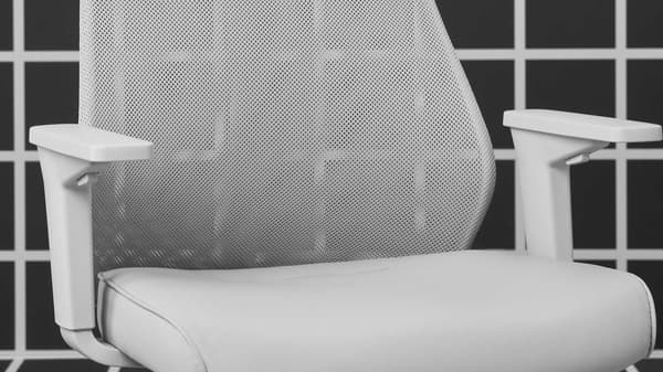 White gaming chair.