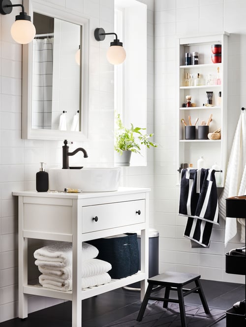 Storage hacks for a small bathroom IKEA