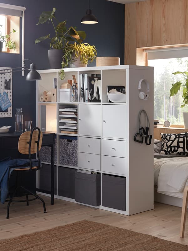 White KALLAX shelving units in children's room in Singapore
