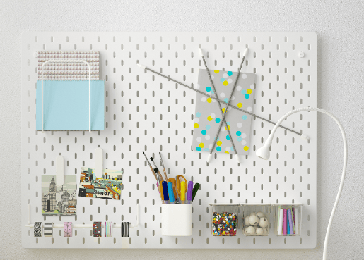 White pegboard