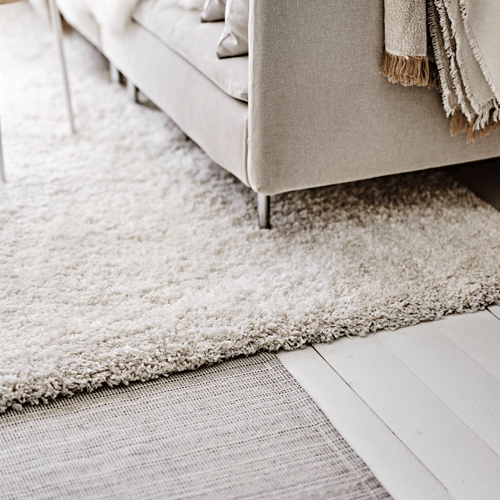 White rug