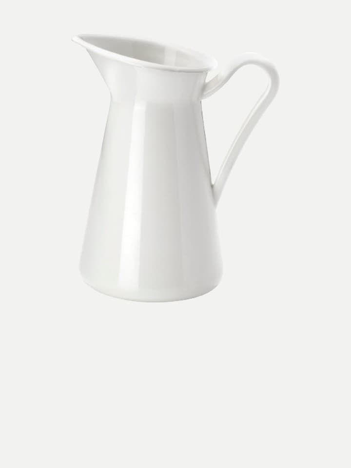 White – White ceramic jug with handle