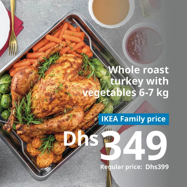 Whole roast turkey
