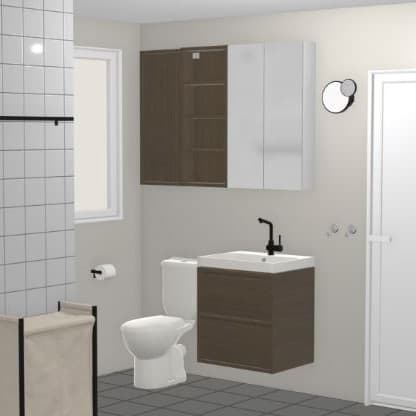 Widok z narzędzia do planowania łazienki.