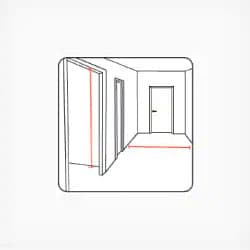 Width and height of the corridor and whether the corridor turns or not