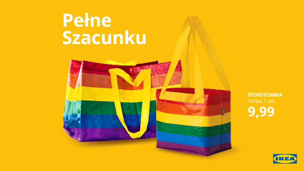Wielokolorowe torby IKEA 