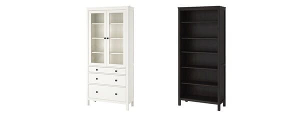 Witte en zwarte HEMNES kast