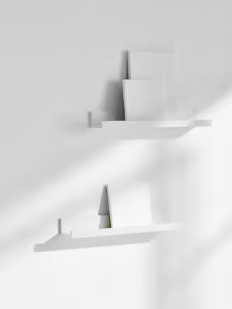 Witte muurplanken