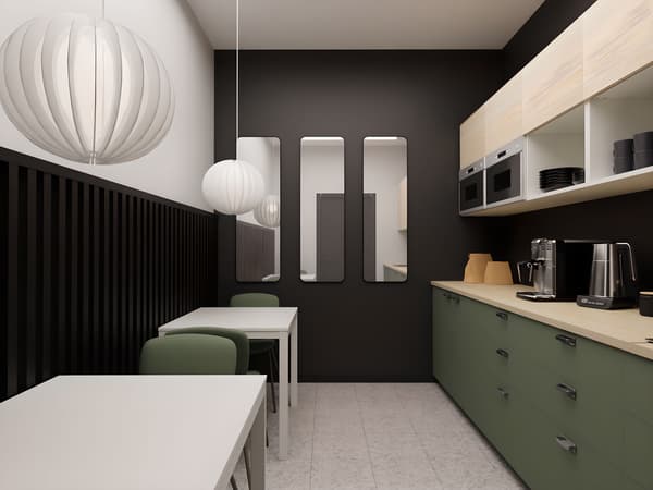Wizualizacja wnętrza dla firm wykonana przez projektantów IKEA.