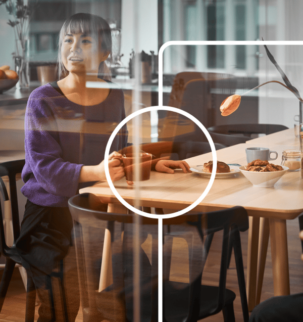 Woman drinking coffee