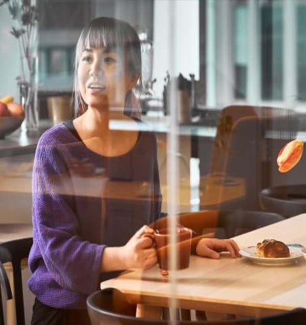 Woman having coffe 
