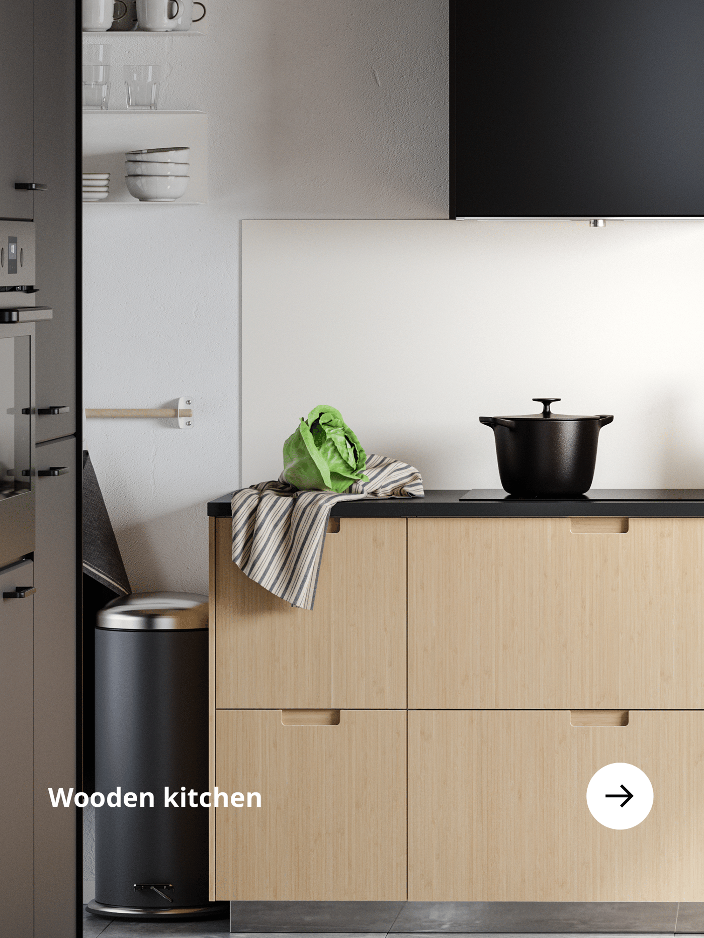 Wooden kitchens at IKEA