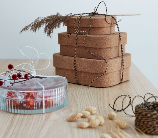 Wrap gifts in boxes or containers