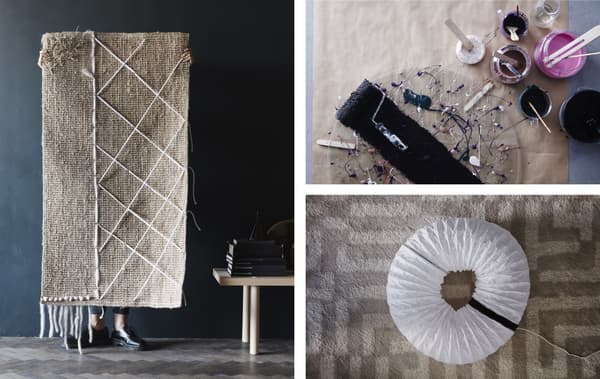 You can decorate IKEA furniture with easy DIY ideas like this flatwoven, jute LOHALS rug. Just tie on and thread in some pieces of yarn or fabric scraps to make it uniquely yours.