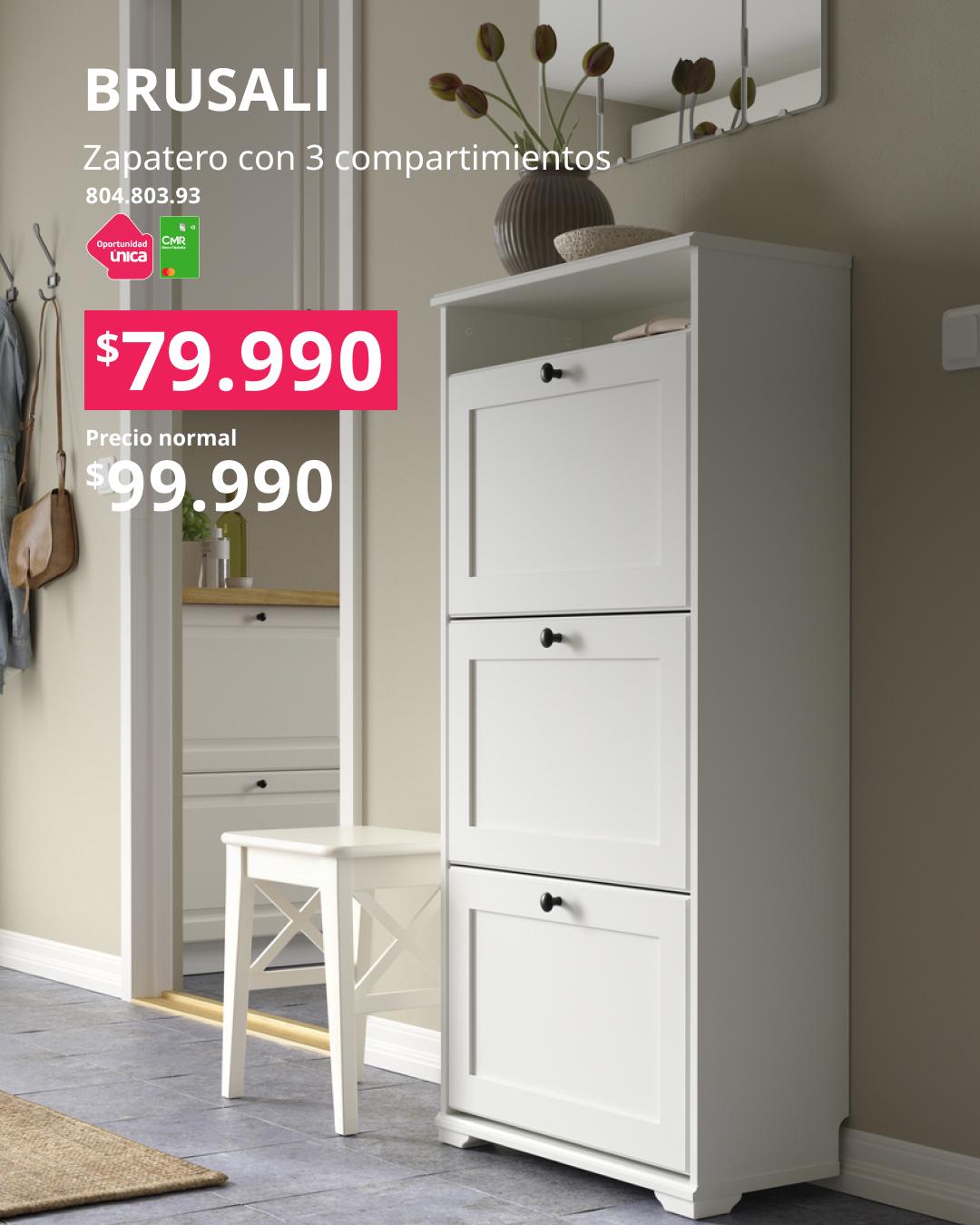 Zapatero blanco BRUSALI con oportunidad única con tu CMR