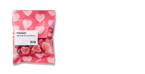 želé bombony ve tvaru srdíčka