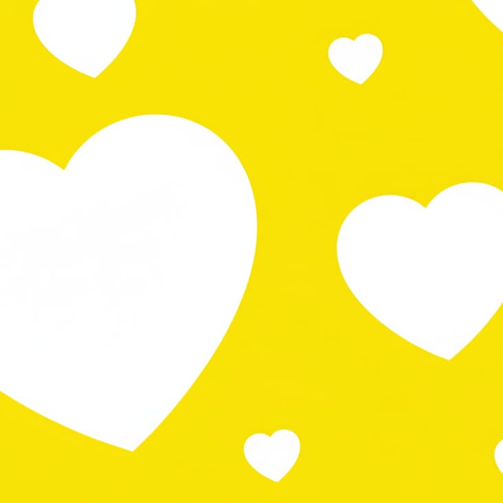 Žluto bílý motiv se srdíčky