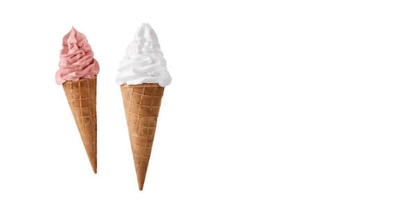 Zmrzlina jahodová a vanilková