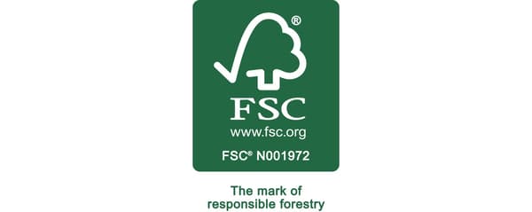 Zöld FSC logó, a felelős erdőkezelés jele.