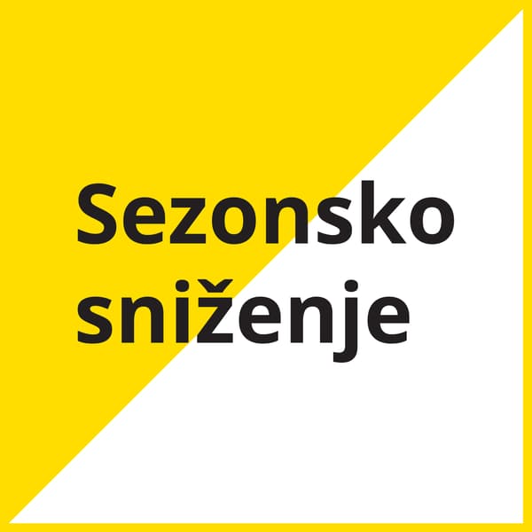 Žuto-bela posadina sa tekstom Sezonsko sniženje