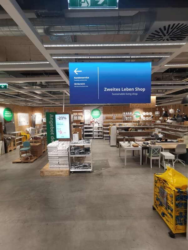 Zweites Leben Shop im IKEA Einrichtungshaus Wien Westbahnhof.
