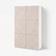 BESTÅ Storage combination with doors, white Bergsviken/beige marble effect, 120x42x193 cm