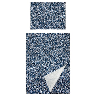 ÄLSKEBLÅMME Flat sheet and pillowcase, 150x260/50x80 cm