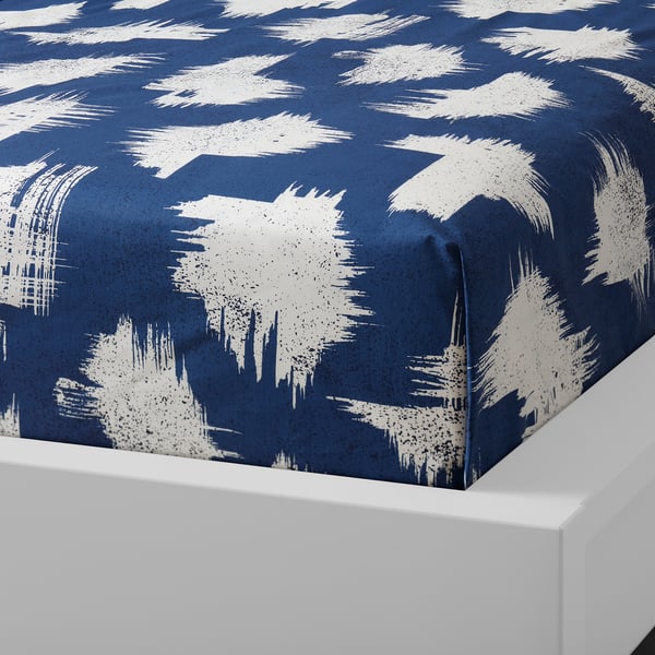 ÄNGLATÅRAR Flat sheet and 2 pillowcase, blue, 240x260/50x80 cm