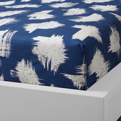 ÄNGLATÅRAR Flat sheet and 2 pillowcase, blue, 240x260/50x80 cm