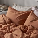 ÄNGSLILJA Duvet cover and pillowcase, red-brown, 150x200/50x80 cm