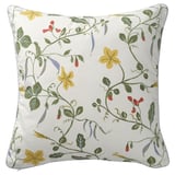 ÄNGSPALPMAL Cushion cover, white/floral pattern, 50x50 cm