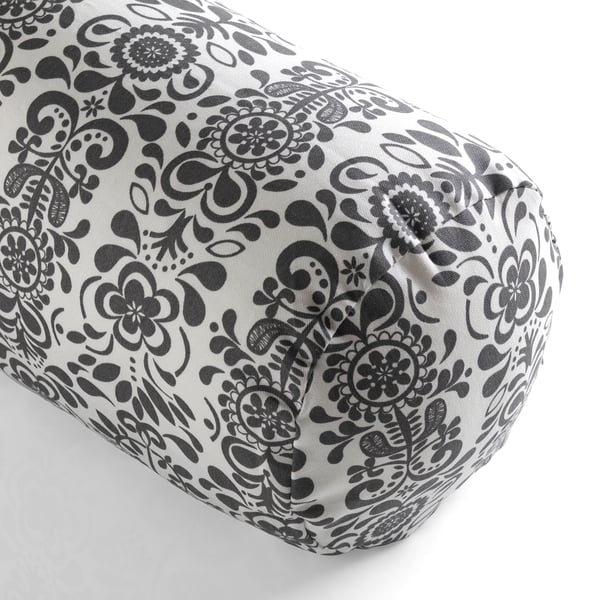 ÅKERKULLA bolster case, grey/white, 20x60 cm (8x24") IKEA
