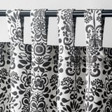 ÅKERKULLA Curtains with tie-backs, 1 pair, grey/white/with tab top, 145x150 cm