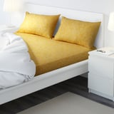 ÅKERTISTEL Flat sheet and 2 pillowcase, yellow, 240x260/50x80 cm
