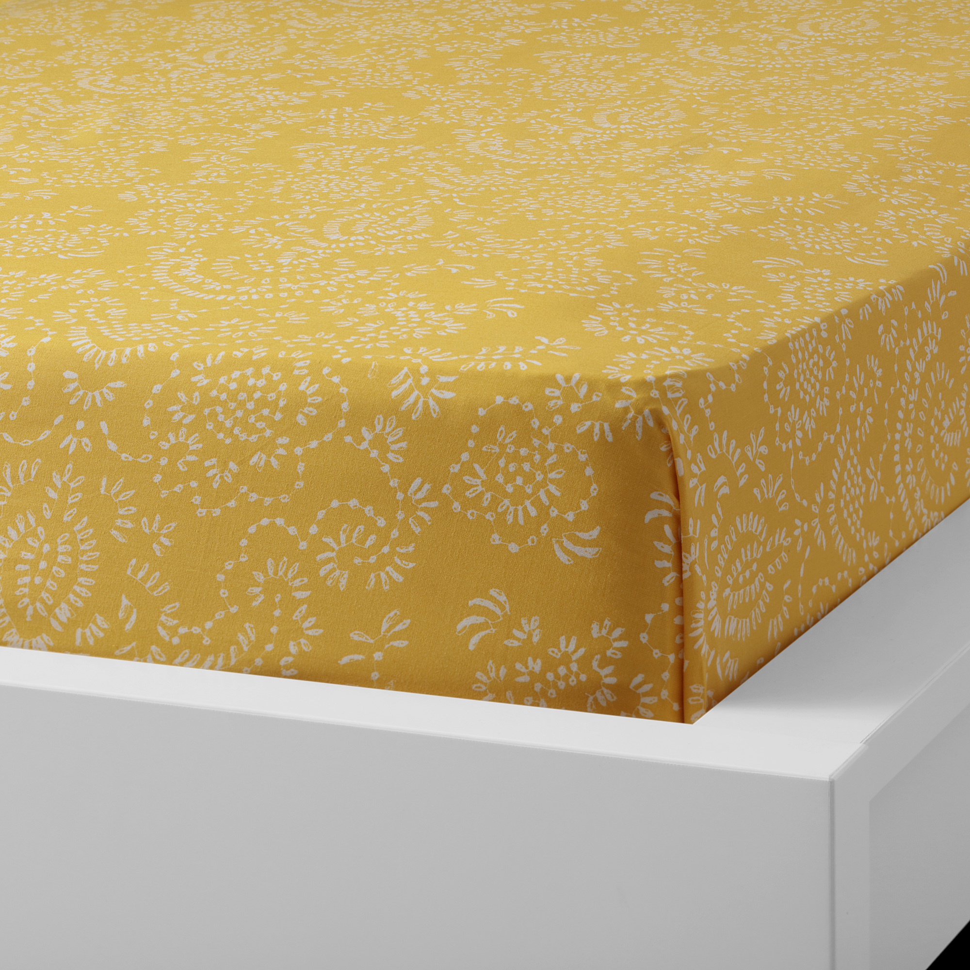 ÅKERTISTEL Flat sheet and 2 pillowcase, yellow, 240x260/50x80 cm IKEA